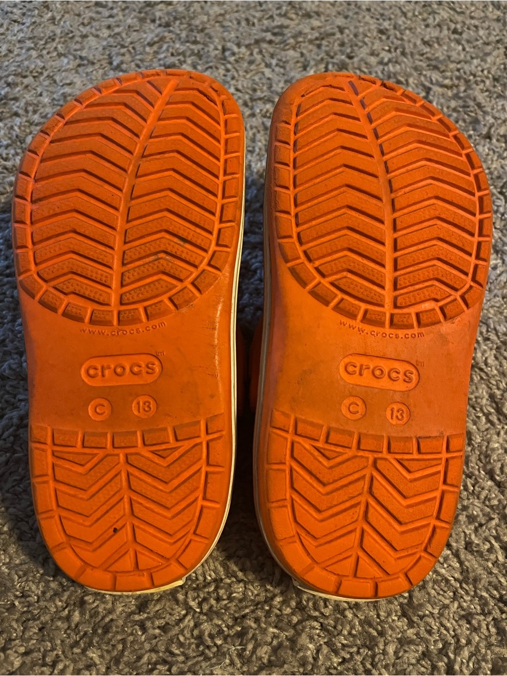 Kids Orange Crocs - Classic Comfort - Picture 2 of 2
